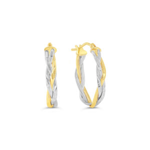 Braided Oval Hoop Earrings