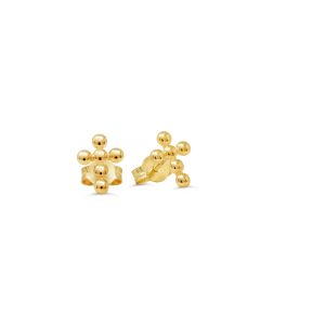 Beaded Cross Stud Earrings