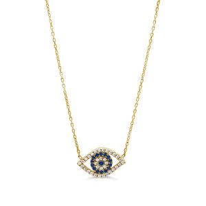 CZ Evil Eye Necklace