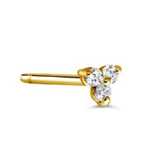 Triangle-Shaped CZ Nose Stud
