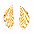 Leaf-Shaped Stud Earrings