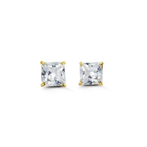 Square CZ Studs , 5MM