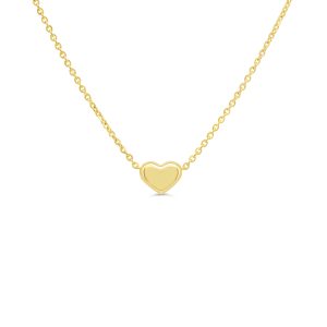 Stationed Puffed Heart Necklace