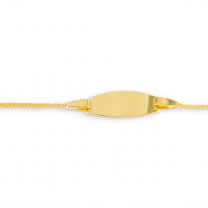 Wheat Chain Bracelet With ID