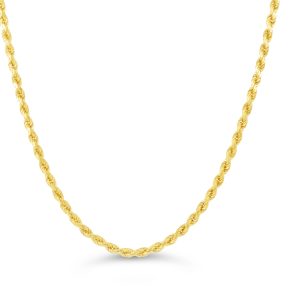 Diamond Cut Solid Rope Chain, 5MM