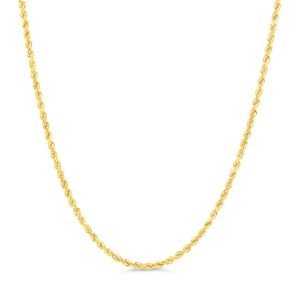 Diamond Cut Solid Rope Chain, 4MM
