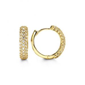 Soft-Edge Round Huggie Earrings