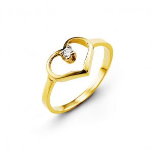 Heart Single CZ Ring