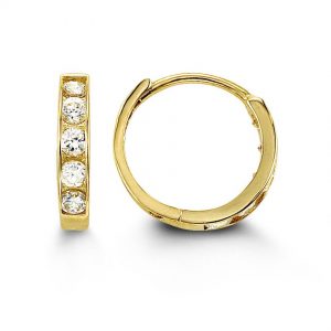 CZ Huggie Earrings