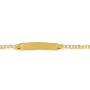 Hollow Curb Chain Bracelet With ID