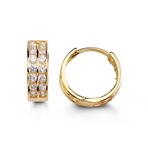 Double Row CZ Huggie