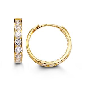 Channel Set CZ Huggie