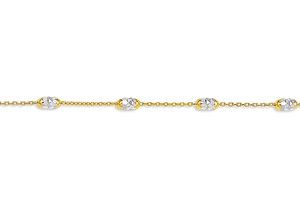 Fancy Diamond Cut Bead Anklet