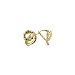 Textured Spiral Swirl Hoop Earrings
