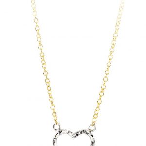Diamond Cut Open Heart Necklace