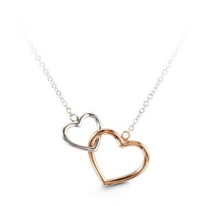 Interlocking Open Heart Necklace