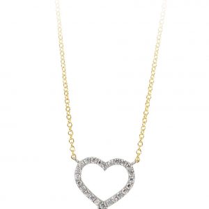 Open Heart CZ Necklace