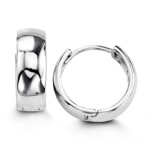Rounded Huggie Earrings, Large