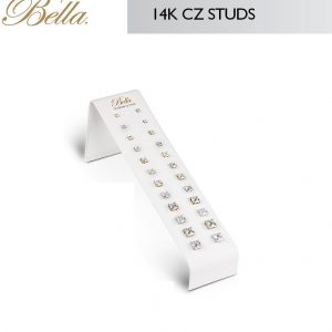 Square CZ Stud Earring Collection