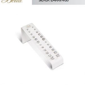 Silver CZ Stud Earring Collection