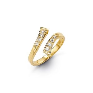 Cross Over CZ Toe Ring