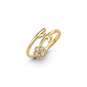 Flower Shape CZ Toe Ring