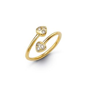Hearts Shape CZ Toe Ring