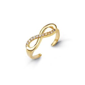 Infinity CZ Toe Ring