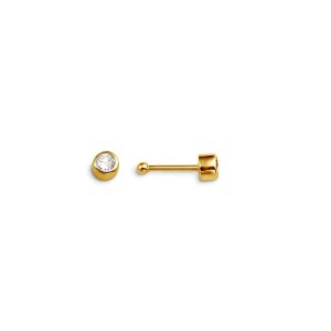 Bezel Set CZ Nose Stud