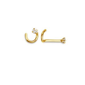 4-Claw Curved CZ Nose Stud