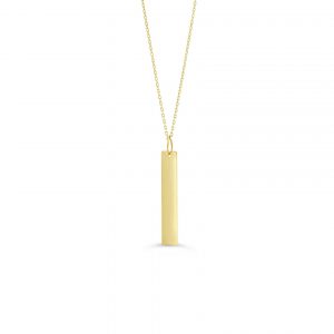 Vertical Engravable Bar Necklace