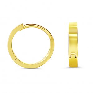 Polished Huggie Earrings, 9MM