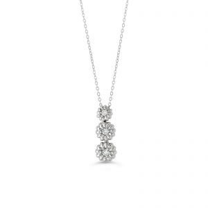 Past Present Future Daisy Pendant, Cable Chain