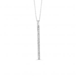 Vertical Bar Pendant, Cable Chain