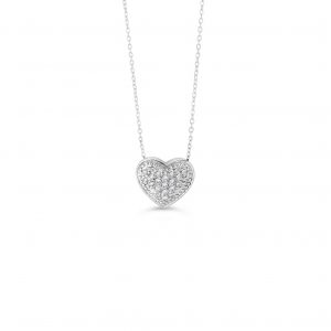 Pave Heart Pendant, Cable
