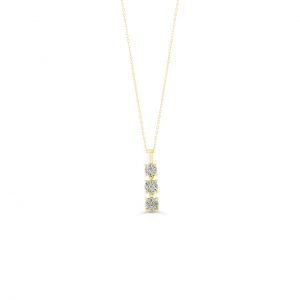 Past Present Future Illusion Pendant, Cable Chain