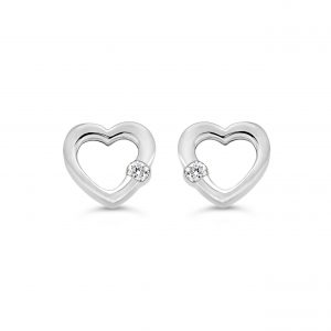 Open Heart Stud Earrings
