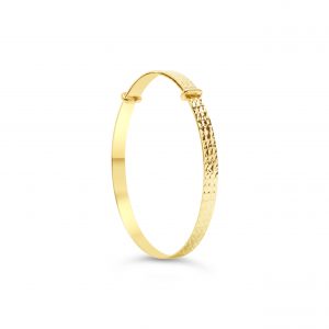 Diamond Cut Expandable Baby Bangle