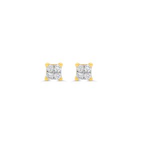 Mirage Princess Illusion Stud Earrings , 0.12ct