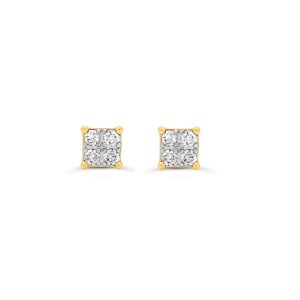 Mirage Princess Illusion Stud Earrings, 0.18ct