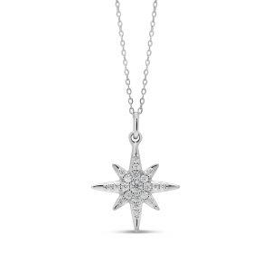 North Star Pendant, Cable Chain
