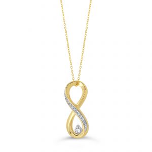 Infinity Pendant, Cable Chain