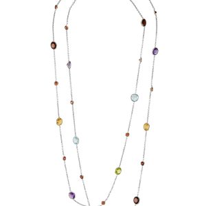 Multi-Stone Long Necklace