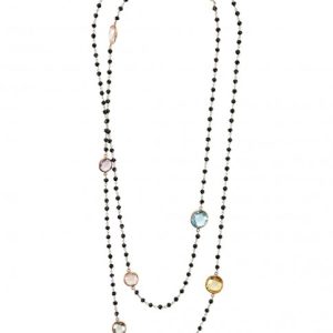 Multi-Stone Long Necklace