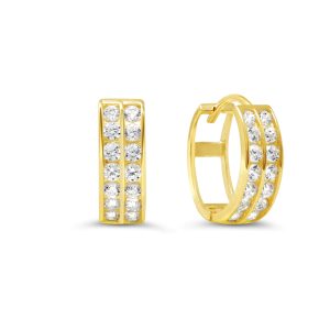 Channel Set CZ Huggie