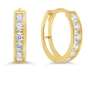 Channel Set CZ Huggie