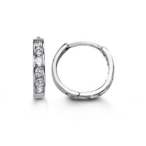 Channel Set CZ Huggie