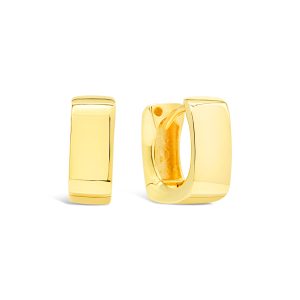 Square Huggie Earrings, Small