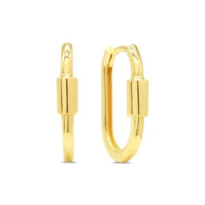 Carabiner Huggie Earrings