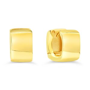 Square Huggie Earrings, Large